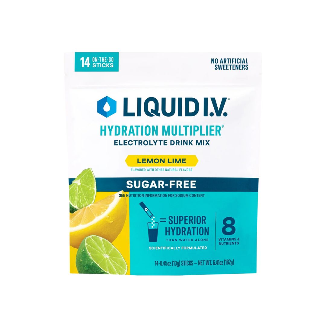 LIQUID I.V. Hydration Multiplier Sugar-Free Drink Mix - Lemon Lime - Pack of 14