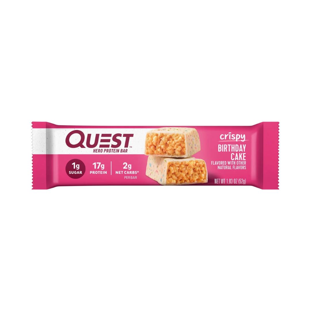 QUEST NUTRITION Crispy Hero Protein Bar - Birthday Cake - Pack of 12