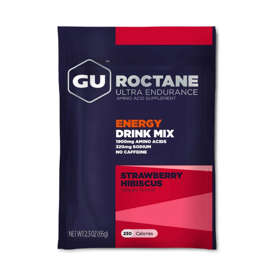 GU ROCTANE Energy Drink Mix - Strawberry Hibiscus - Pack of 10