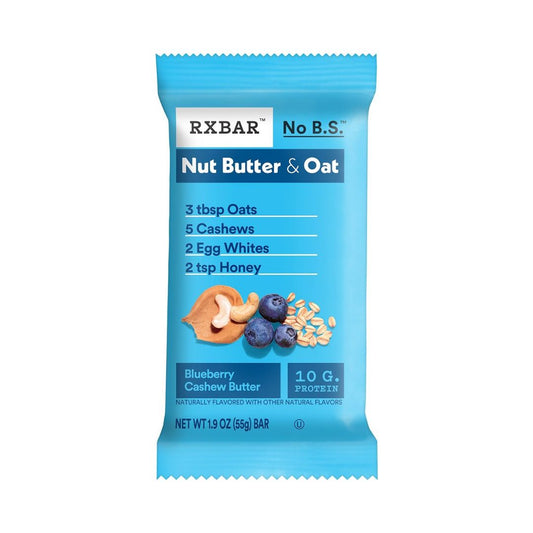 RXBAR Nut Butter & Oat Protein Bar - Blueberry Cashew Butter - Pack of 12