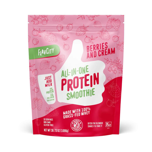 FLAVCITY Protein Smoothie - Berries & Cream - 20 Servings