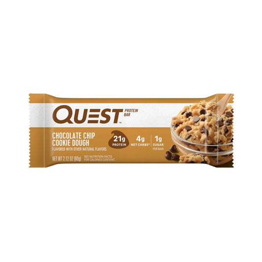 QUEST NUTRITION Protein Bar - Chocolate Chip Cookie Dough - Pack of 12