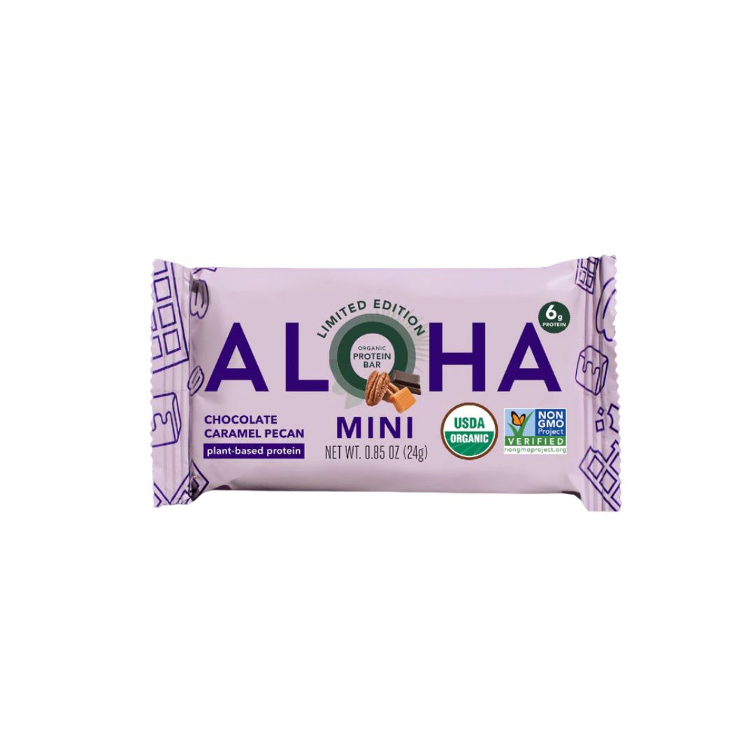 ALOHA Mini Protein Bar - Chocolate Caramel Pecan - Pack of 12