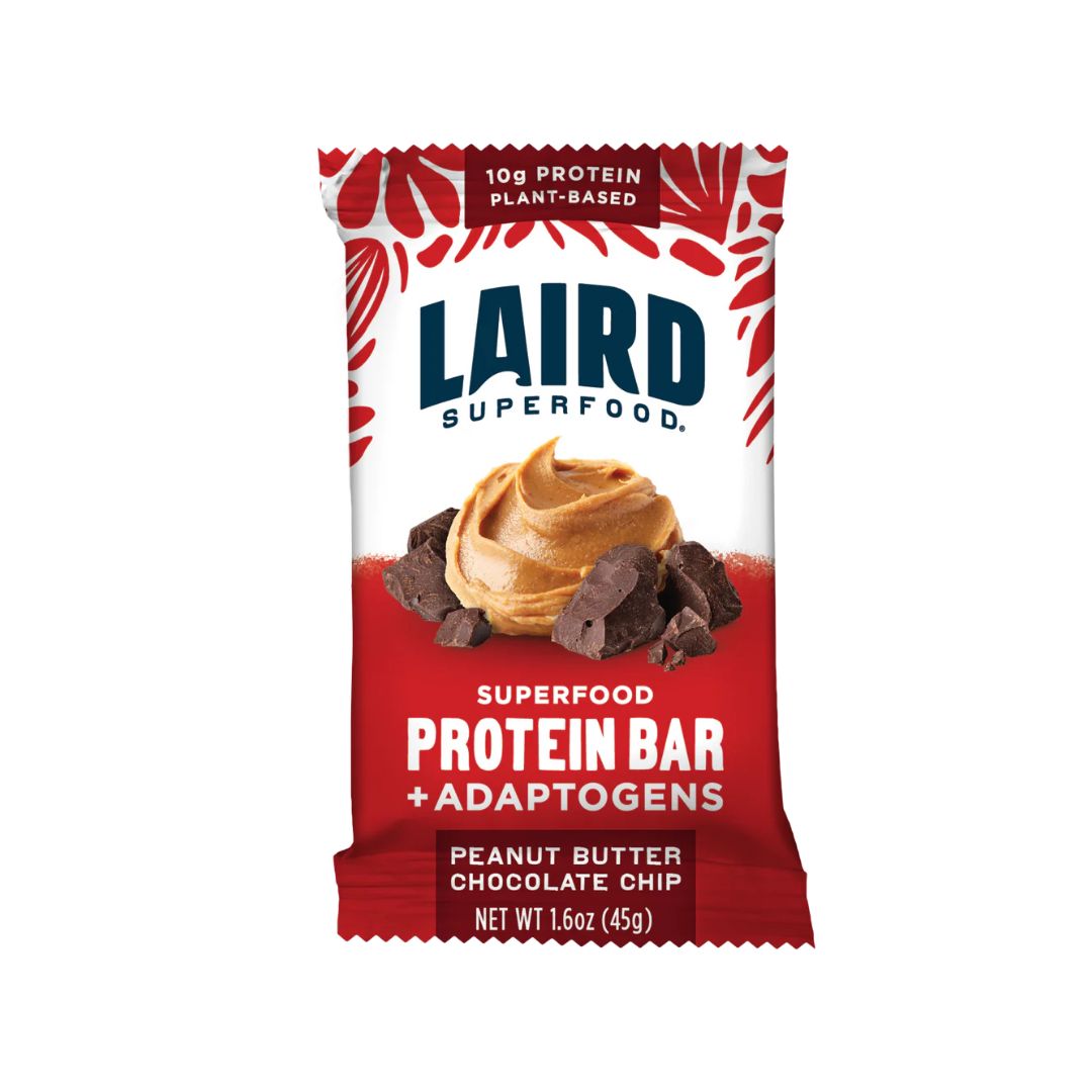 LAIRD SUPERFOOD Protein Bar - Peanut Butter Chocolate Chip - Pack of 10