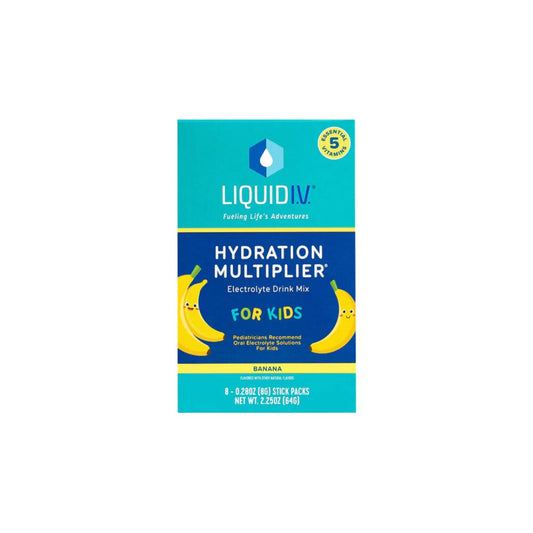 LIQUID I.V. Hydration Multiplier Kids Drink Mix - Banana - Pack of 8