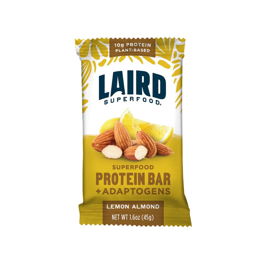 LAIRD SUPERFOOD Protein Bar - Lemon Almond - Pack of 10