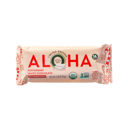 ALOHA Protein Bar - Peppermint White Chocolate - Pack of 12