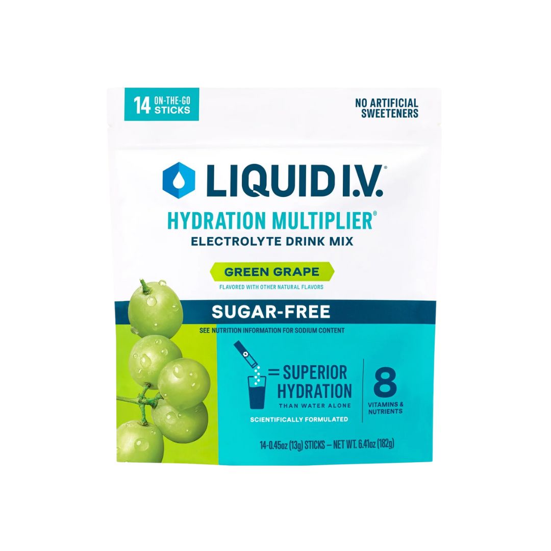 LIQUID I.V. Hydration Multiplier Sugar-Free Drink Mix - Green Grape - Pack of 14