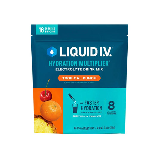 LIQUID I.V. Hydration Multiplier Drink Mix - Tropical Punch - Pack of 16