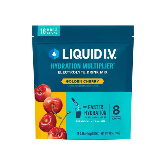 LIQUID I.V. Hydration Multiplier Drink Mix - Golden Cherry - Pack of 16