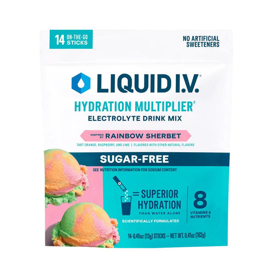 LIQUID I.V. Hydration Multiplier Sugar-Free Drink Mix - Rainbow Sherbet