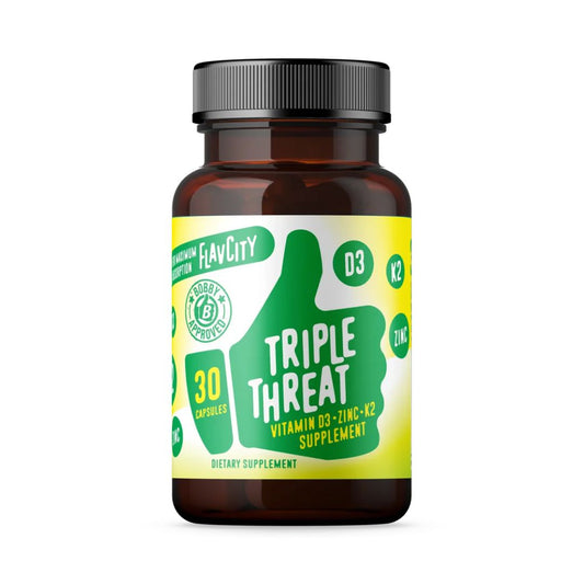 FLAVCITY Triple Threat Supplement - Unflavored - 30 Capsules