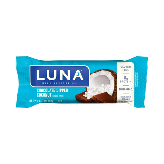 LUNA Nutrition Bar - Chocolate Dipped Coconut - Pack of 15