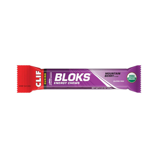 CLIF BLOKS Energy Chews - Mountain Berry - Pack of 18