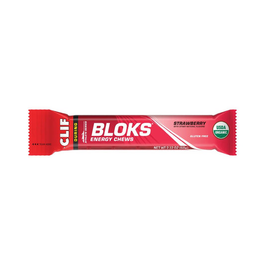 CLIF BLOKS Energy Chews - Strawberry - Pack of 18