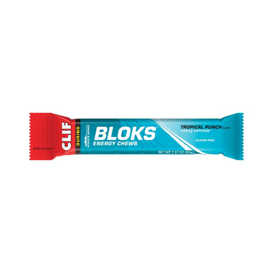 CLIF BLOKS Energy Chews - Tropical Punch - Pack of 18