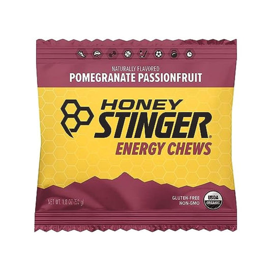 HONEY STINGER Energy Chews - Pomegranate Passionfruit - Pack of 12