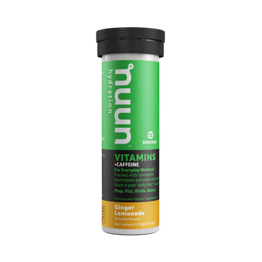 NUUN Vitamins Tablets - Ginger Lemonade + Caffeine - Pack of 8