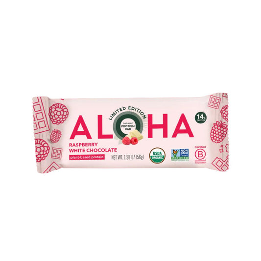 ALOHA Protein Bar - Raspberry White Chocolate - Pack of 12