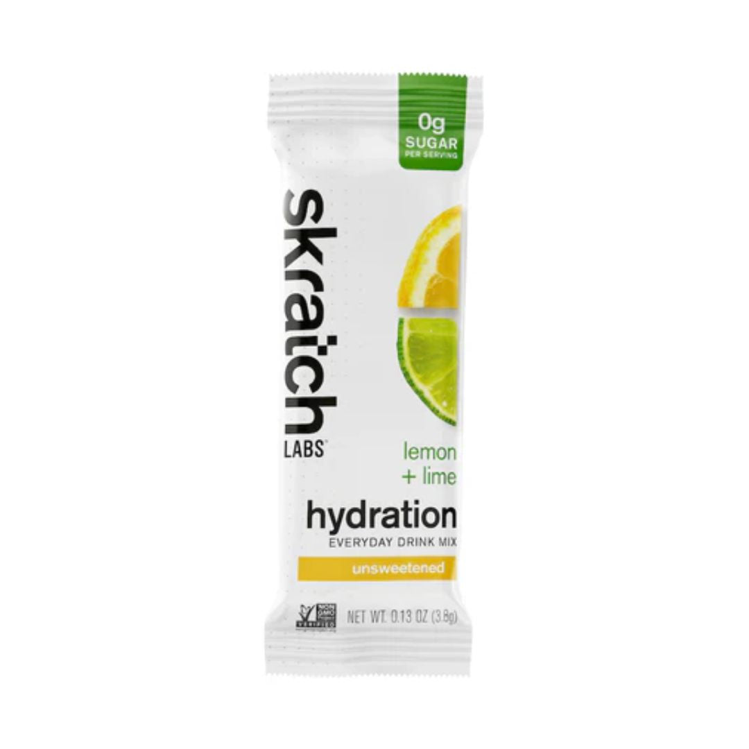 SKRATCH LABS Unsweetened Hydration Everyday Drink Mix - Lemon + Lime - Pack of 15