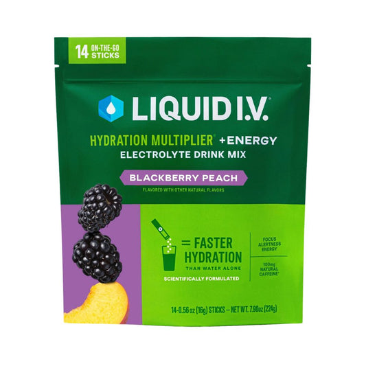 LIQUID I.V. Hydration Multiplier Energy Drink Mix - Blackberry Peach