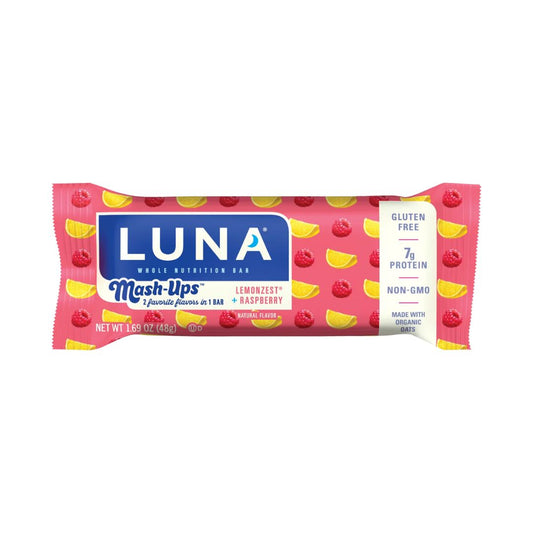 LUNA Mash-Ups Nutrition Bar - LemonZest + Raspberry - Pack of 15