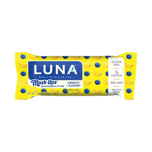 LUNA Mash-Ups Nutrition Bar - LemonZest + Blueberry - Pack of 15