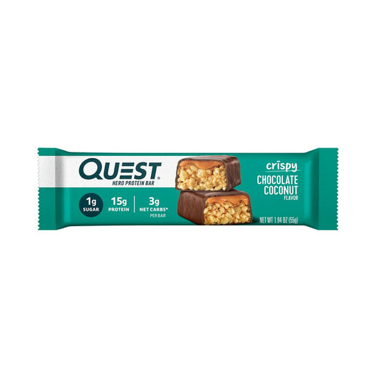 QUEST NUTRITION Crispy Hero Protein Bar - Chocolate Coconut - Pack of 12