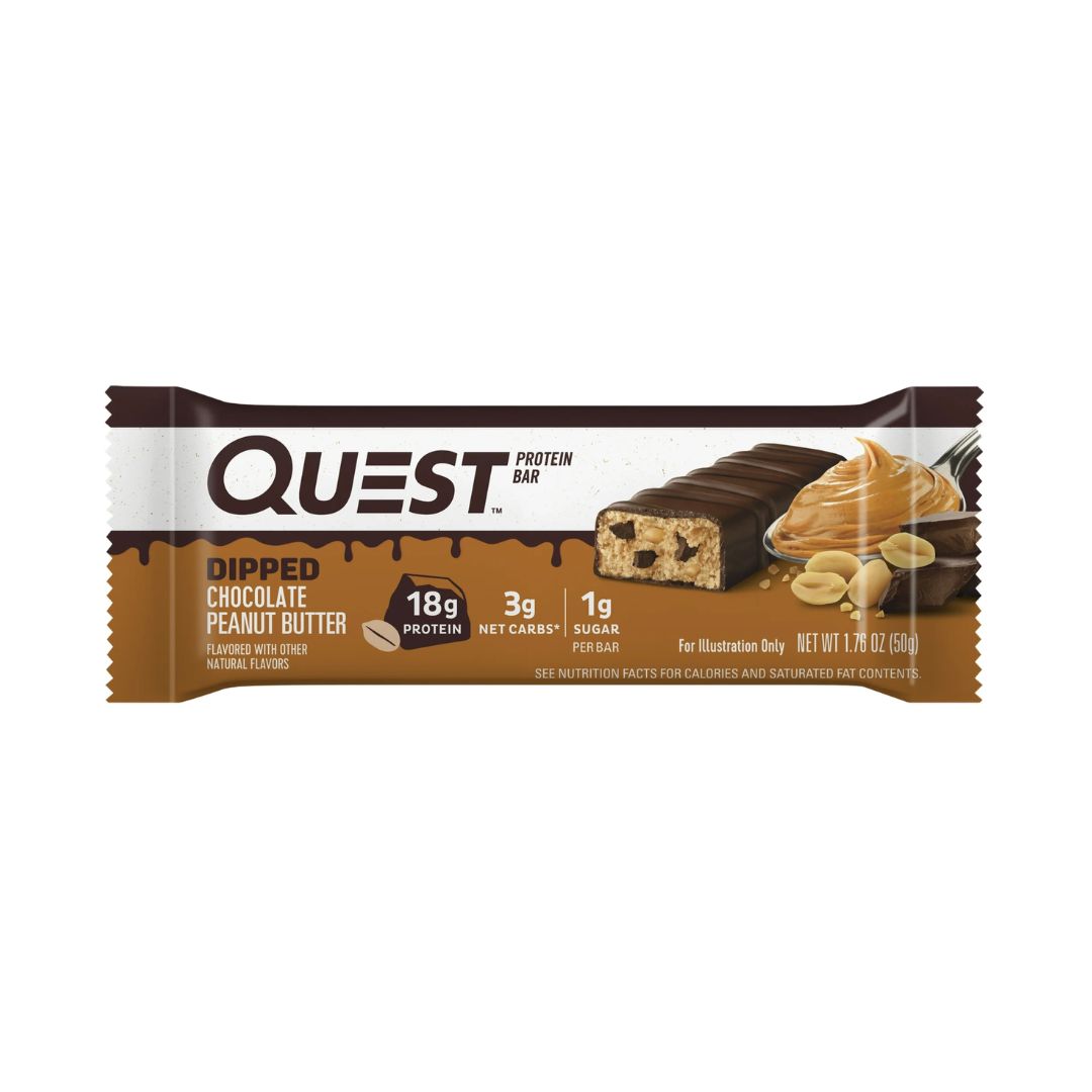 QUEST NUTRITION Protein Bar - Dipped Chocolate Peanut Butter - Pack of 12