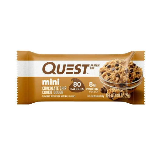 QUEST NUTRITION Protein Bar Minis - Chocolate Chip Cookie Dough - Pack of 12