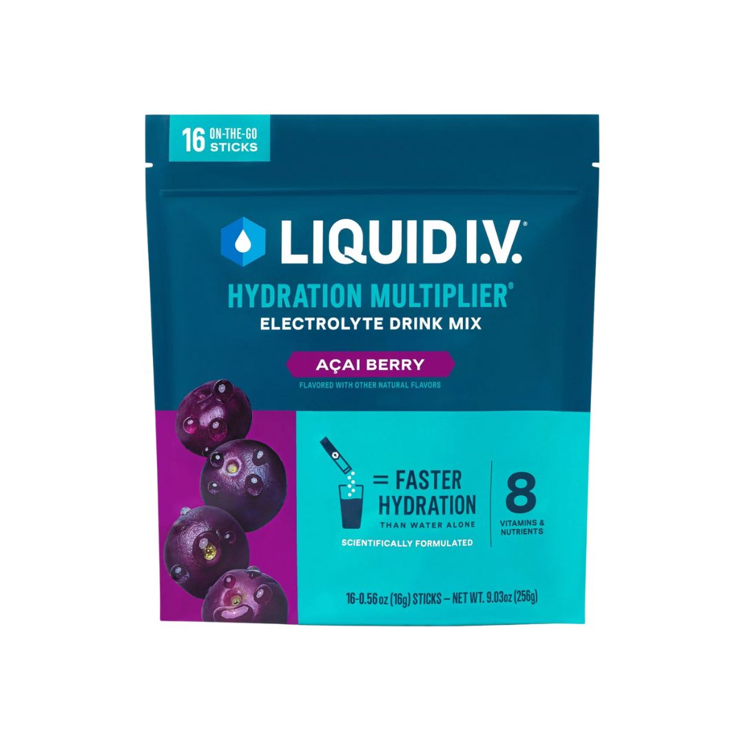 LIQUID I.V. Hydration Multiplier Drink Mix - Acai Berry - Pack of 16