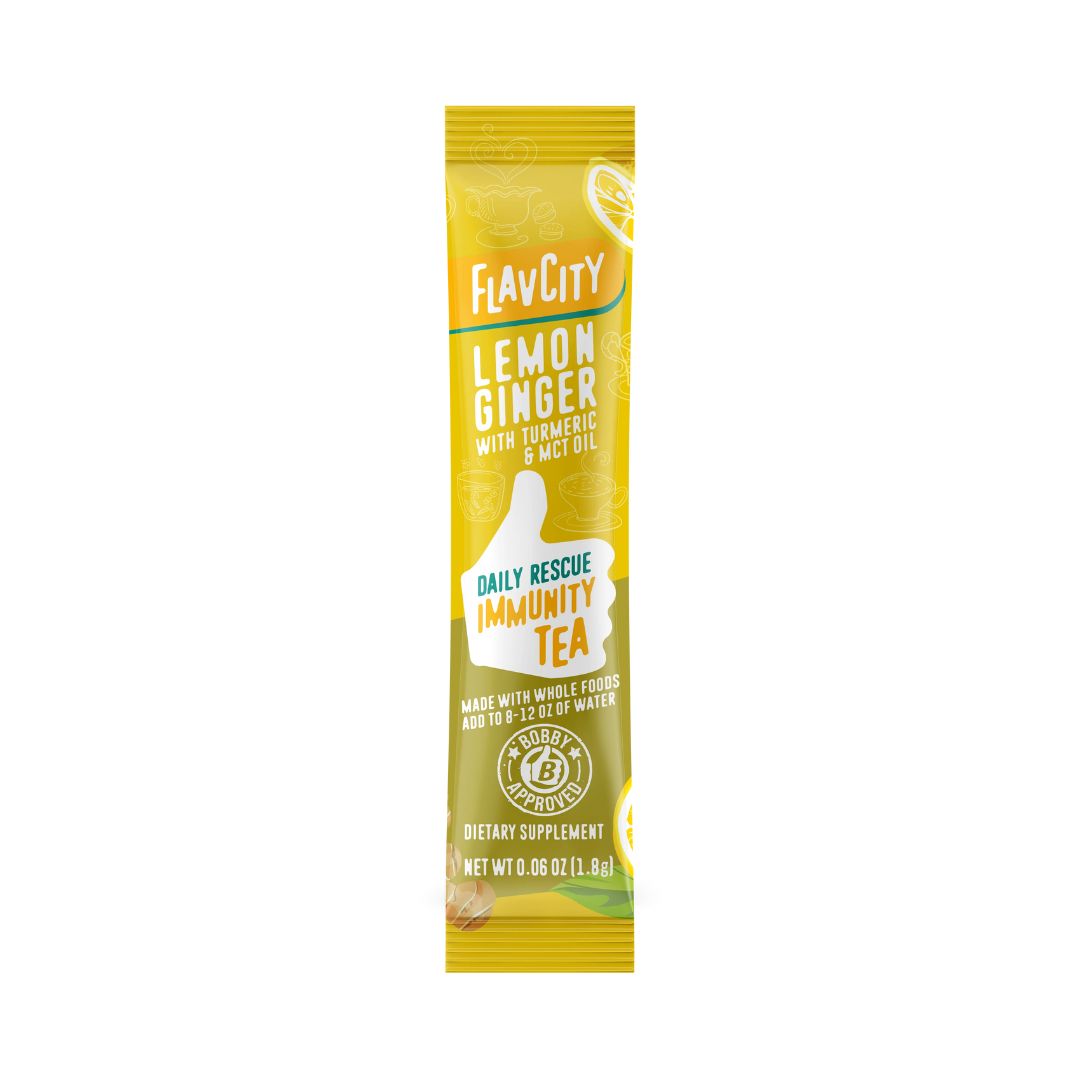 FLAVCITY Immunity Tea - Lemon Ginger - Pack of 30