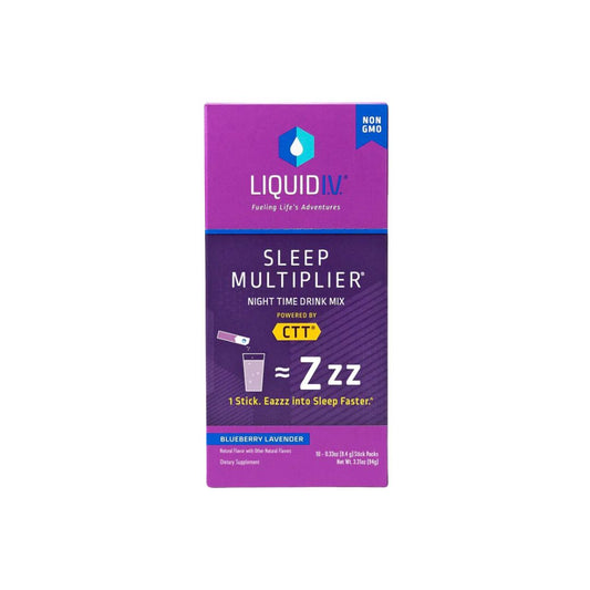 LIQUID I.V. Hydration Multiplier Sleep Drink Mix - Blueberry Lavender - Pack of 10