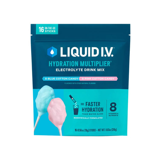 LIQUID I.V. Hydration Multiplier Drink Mix - Cotton Candy - Pack of 16