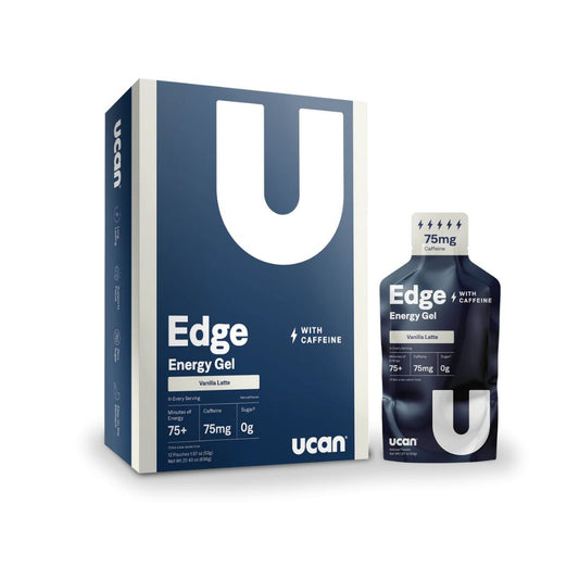 UCAN Edge Energy Gel with Caffeine - Vanilla Latte - Pack of 12