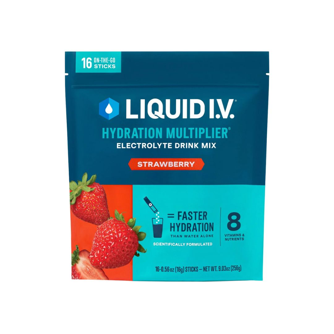 LIQUID I.V. Hydration Multiplier Drink Mix - Strawberry - Pack of 16