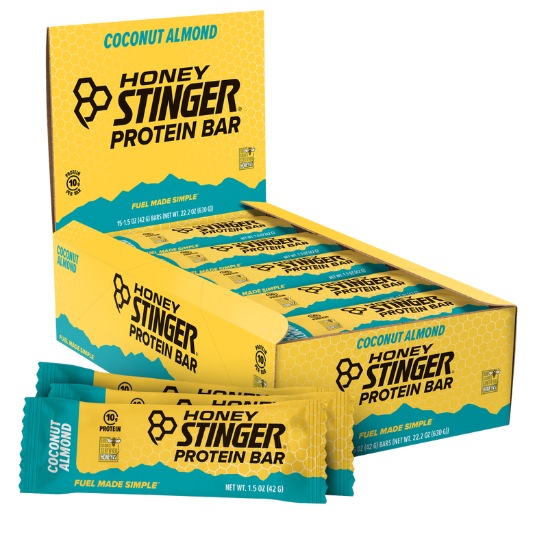 HONEY STINGER Protein Bar, Coconut Almond, 15 Count