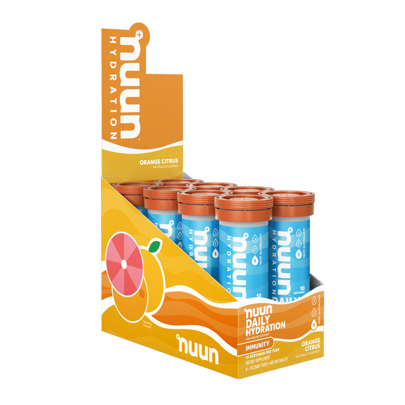 NUUN Immunity Tablets, Orange Citrus, 8 Tube Box