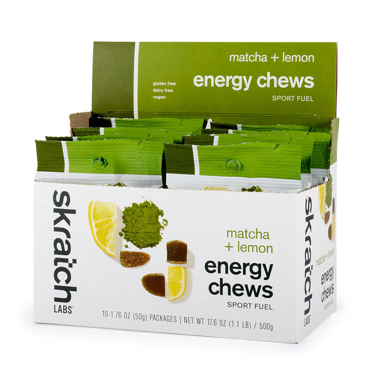 SKRATCH LABS Energy Chews Sport Fuel, Matcha + Lemon, 10 Count