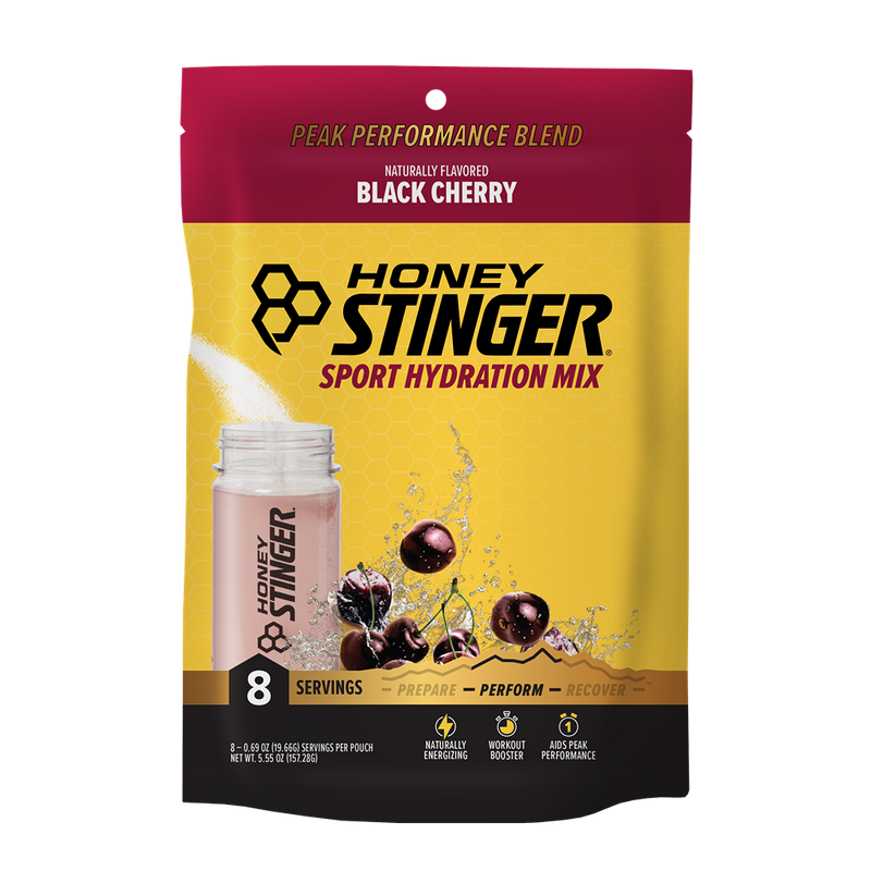 HONEY STINGER Sport Hydration Mix, Black Cherry, 8 Servings