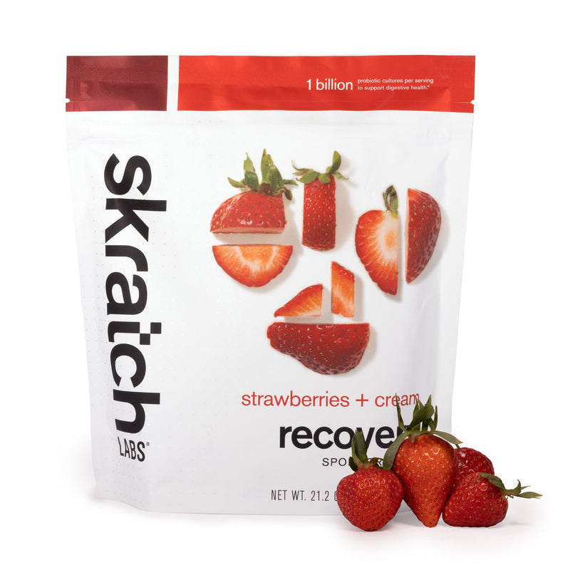 SKRATCH LABS Recovery Sport Drink Mix, Strawberries + Cream, 12 Servings