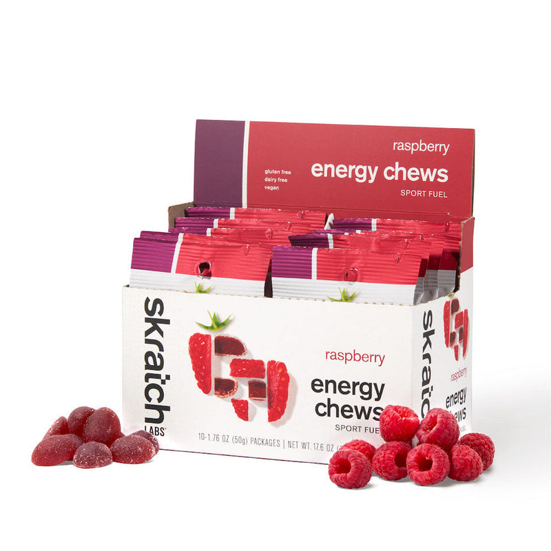 SKRATCH LABS Energy Chews Sport Fuel, Raspberry, 10 Count