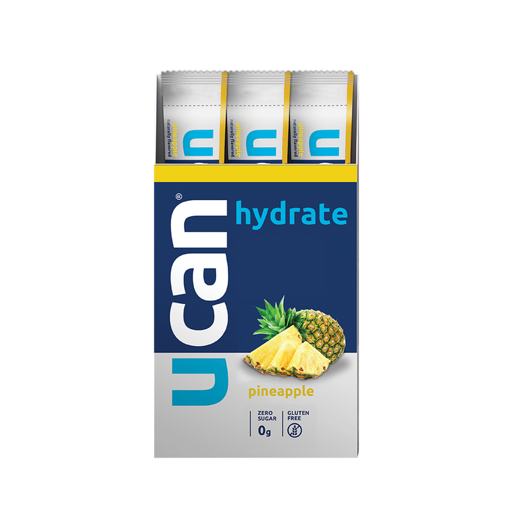 UCAN Hydrate Electrolyte Drink Mix, Pineapple, 12 Count