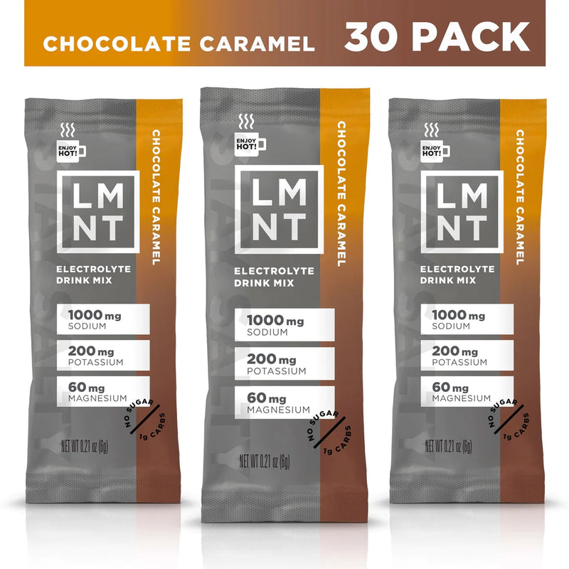 LMNT Electrolyte Drink Mix, Chocolate Caramel, 30 Count
